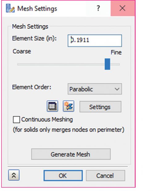 Fig. 4: Mesh settings.