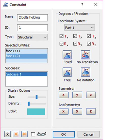 Fig. 7: Constraint definition.